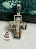 Silver Orthodox Cross Pendant – Handmade Symbol of Faith