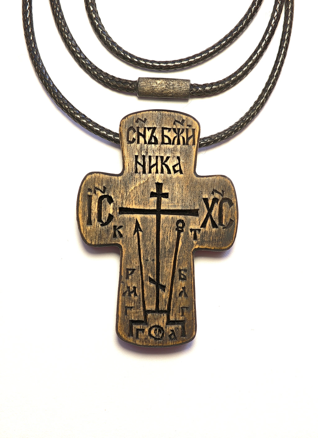 Handmade Byzantine Style Wooden Cross – Unique Orthodox Symbol of Faith