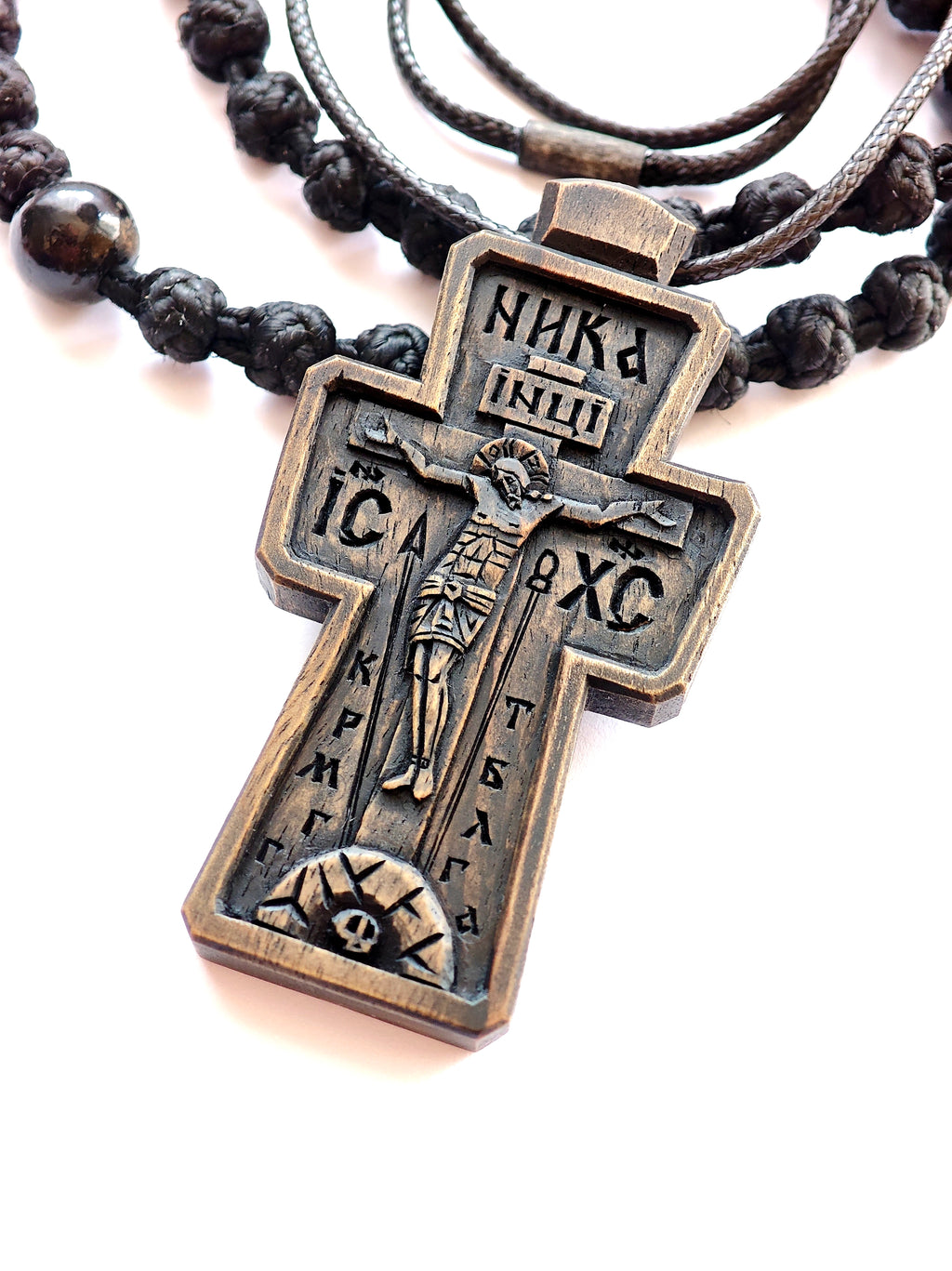 Handmade Christian Cross Necklace, Wooden Crucifix, Religious Gift for Men & Women