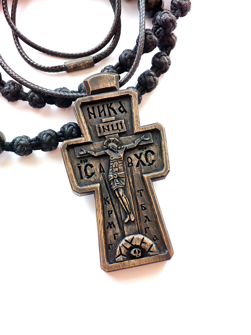 Handmade Christian Cross Necklace, Wooden Crucifix, Religious Gift for Men & Women