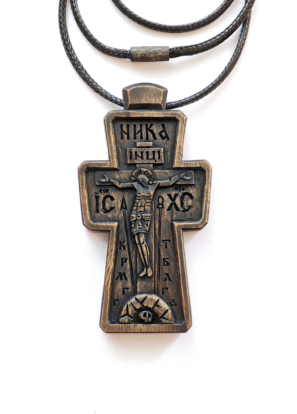 Handmade Christian Cross Necklace, Wooden Crucifix, Religious Gift for Men & Women
