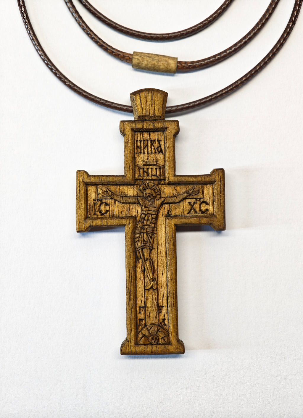 Handmade Walnut Wood Cross Necklace – Christian Gift