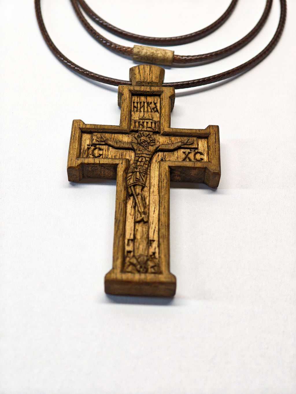 Handmade Walnut Wood Cross Necklace – Christian Gift