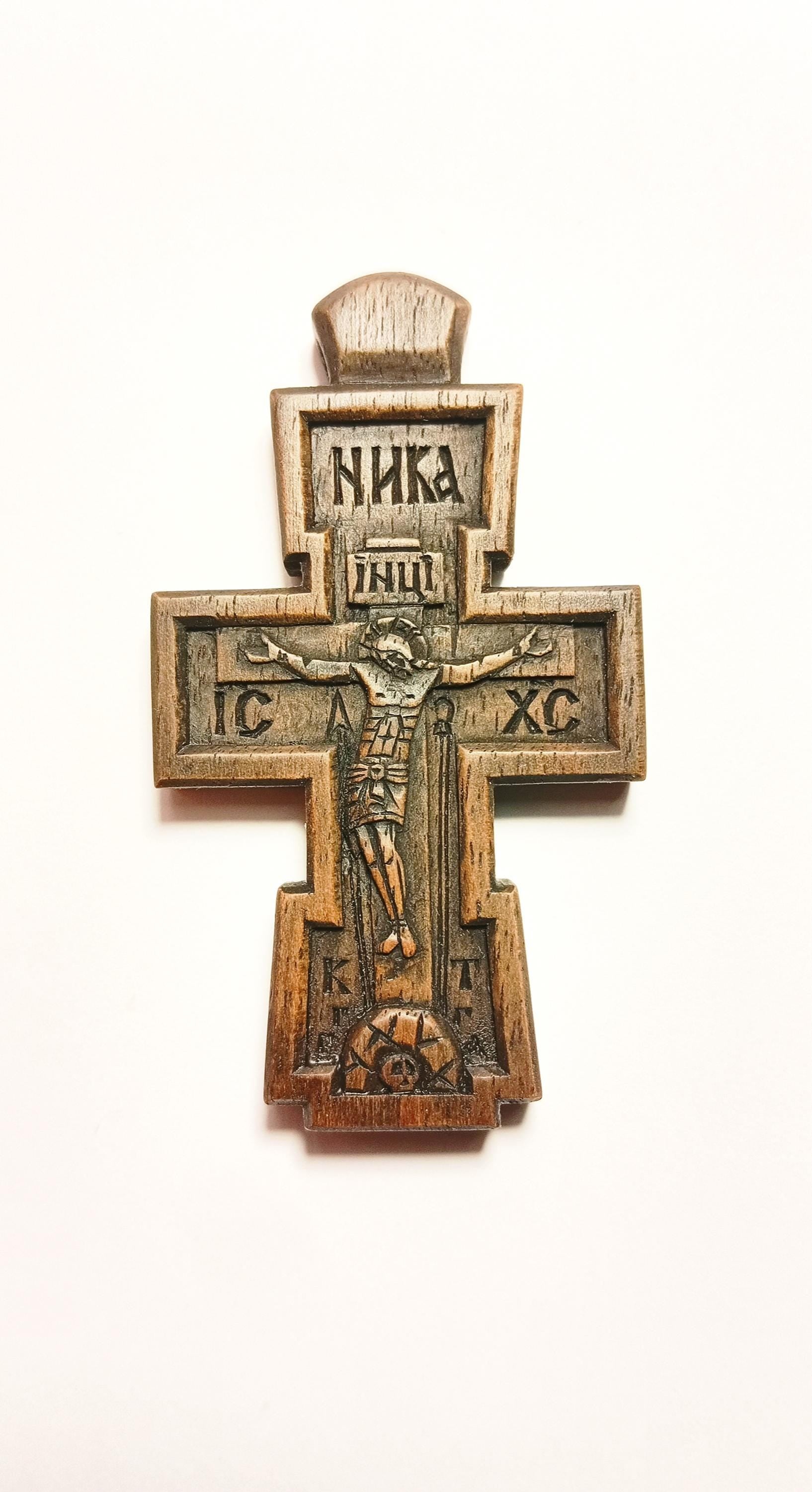 Walnut Wood Cross with Cord