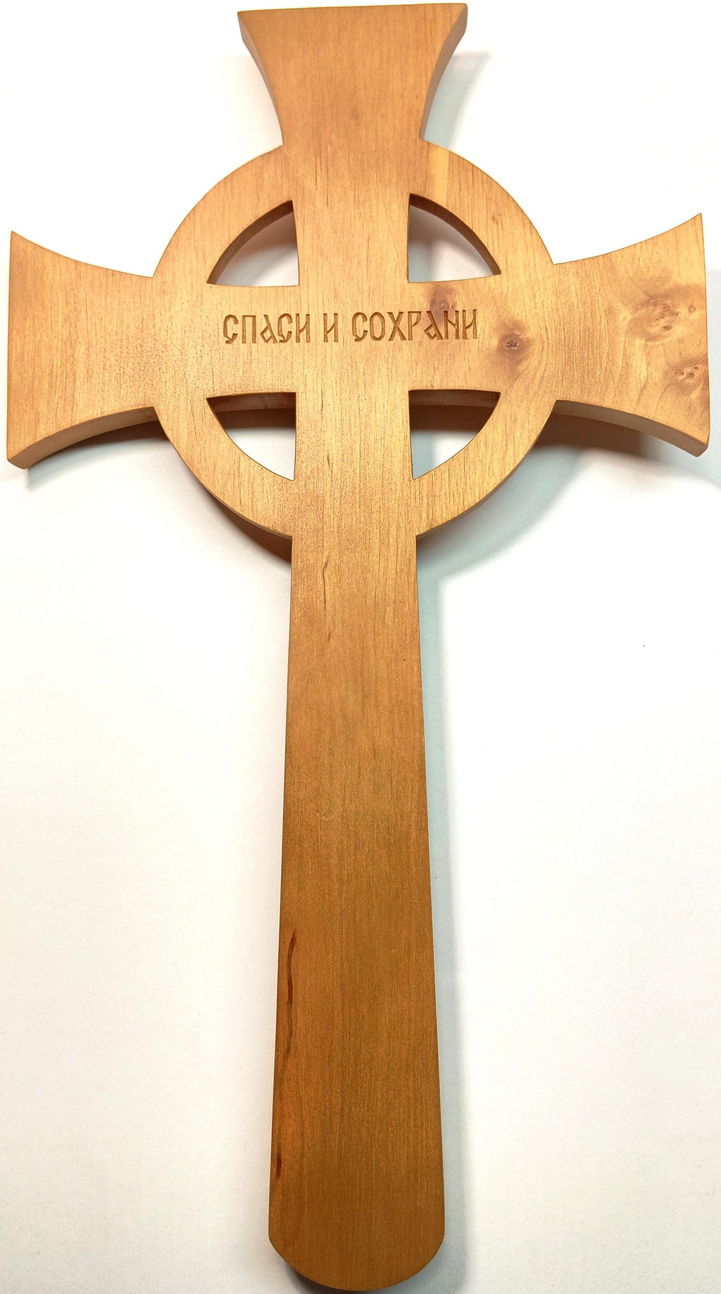 Hand-Carved Alder Wood Orthodox Cross – Large Altar Blessing