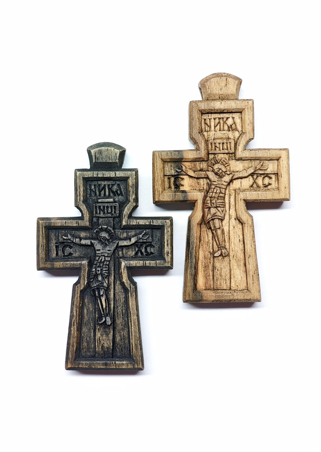 Walnut Cross, Religious Gift, 'Save and Protect'