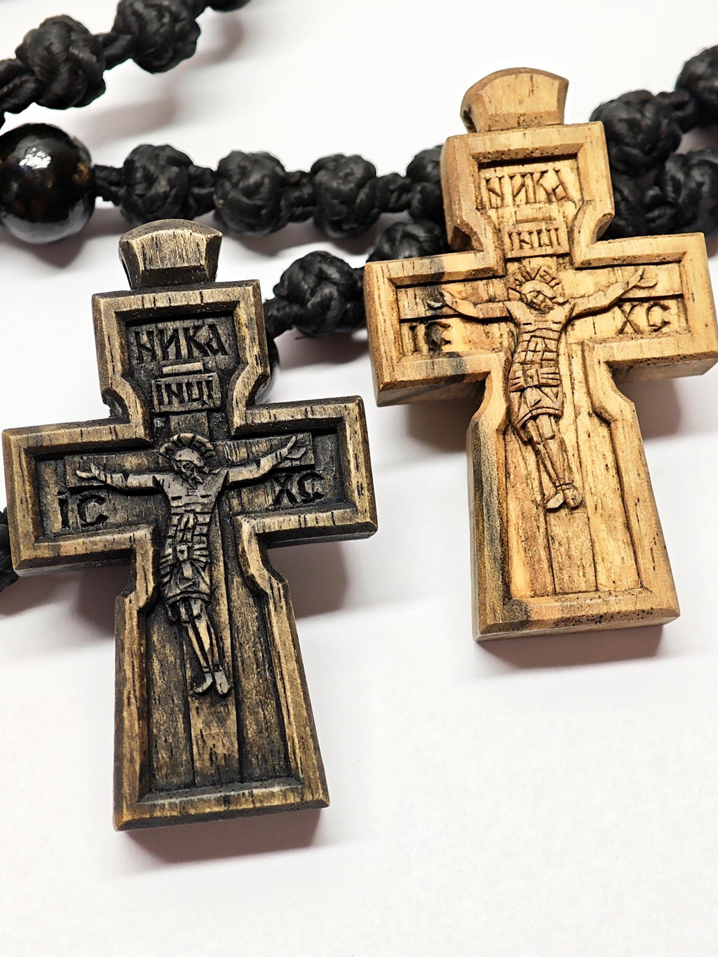 Walnut Cross, Religious Gift, 'Save and Protect'