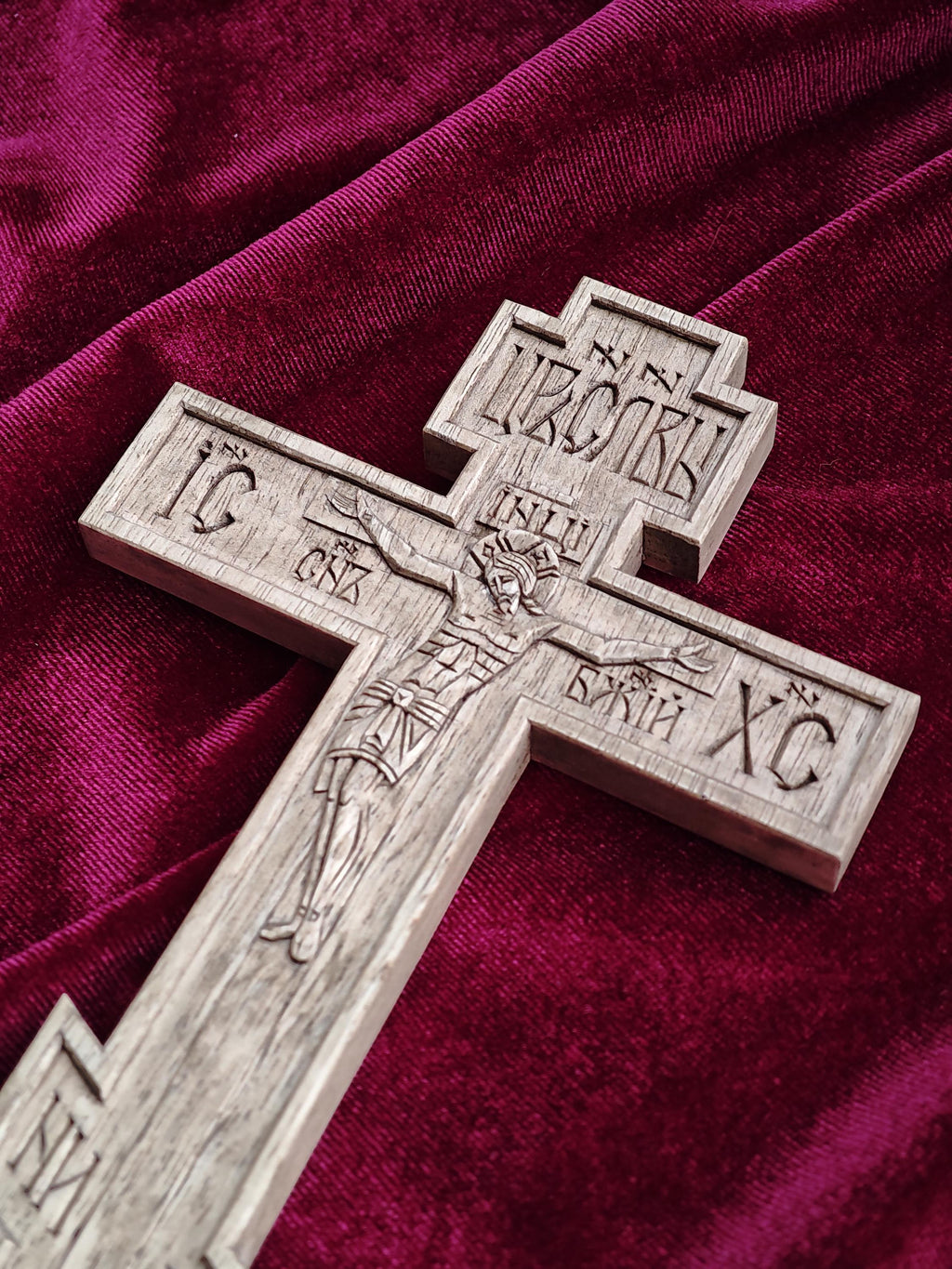 Handcrafted Orthodox Wooden Cross spiritual gift for Priests and monks– Walnut Wood