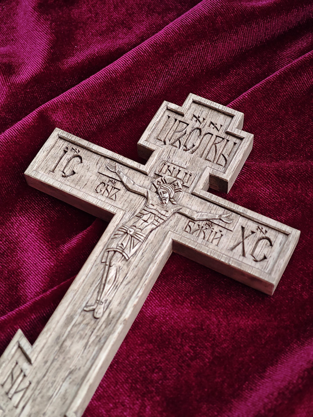 Handcrafted Orthodox Wooden Cross spiritual gift for Priests and monks– Walnut Wood