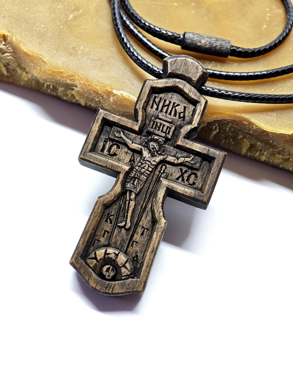 Hand Carved Orthodox Cross