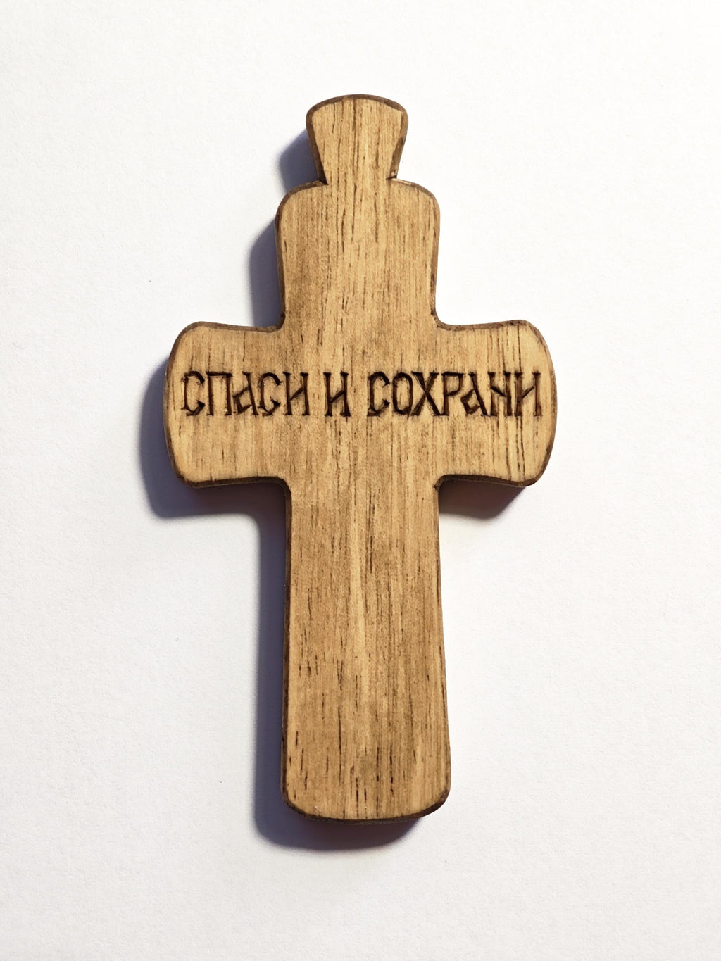 Hand Carved Cross Necklace – Wax Finished Crucifix with Cord