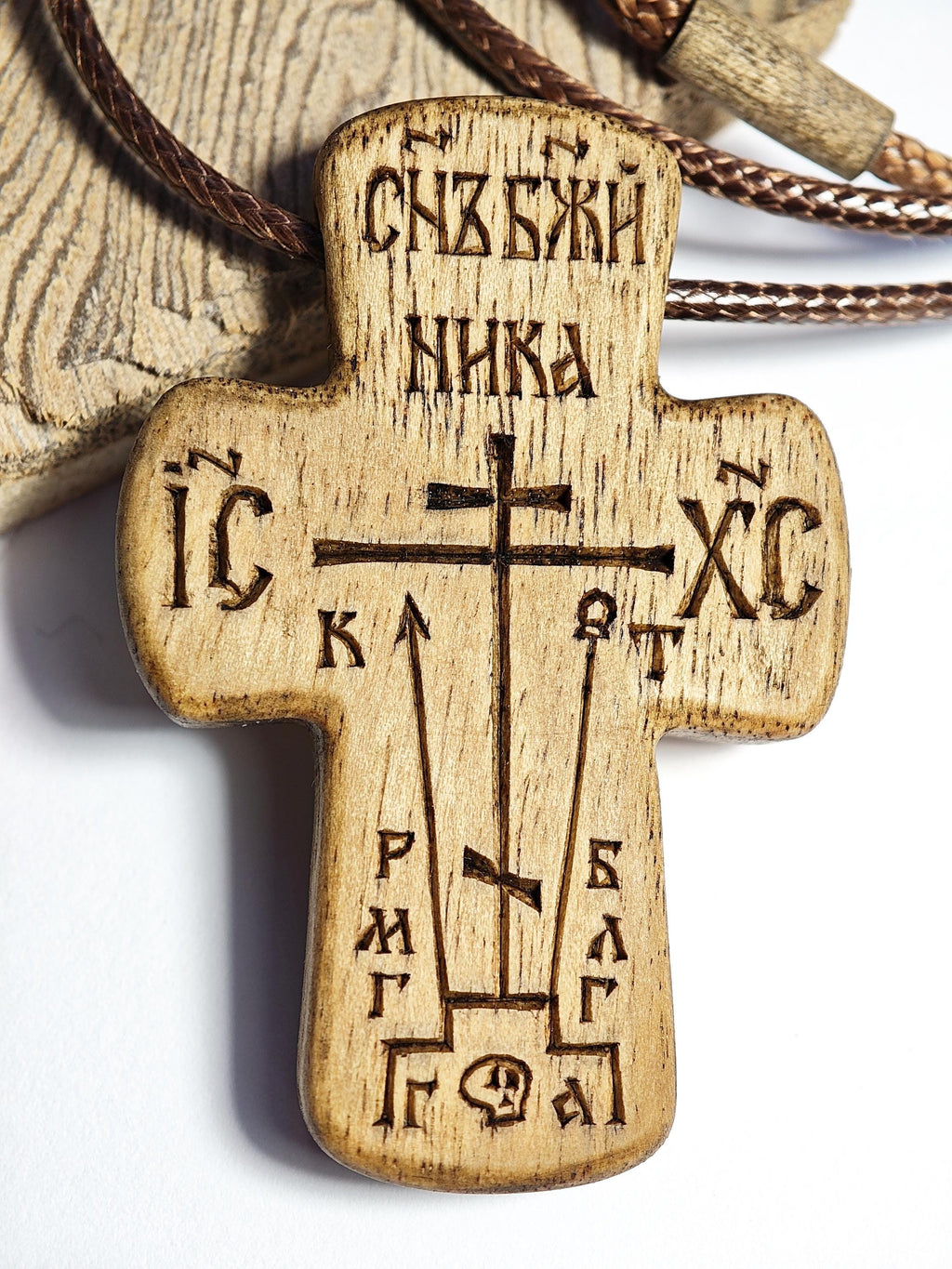 Orthodox Wooden Cross Necklace
