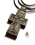 Hand-Carved Wooden Cross – Walnut, Wax-Finished, Three Colors