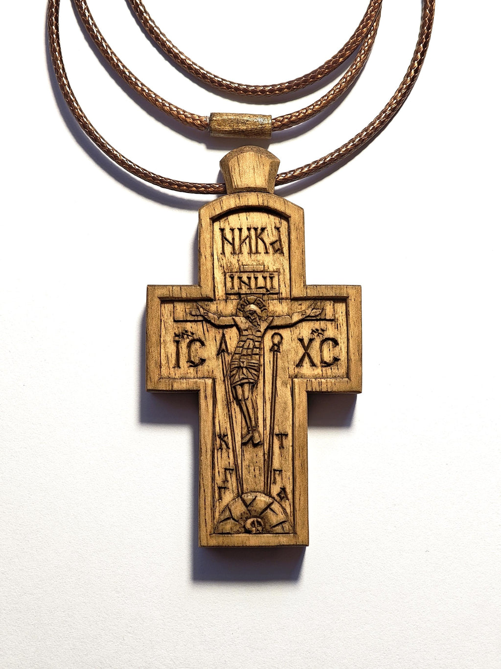 Handmade Christian cross, made in the Byzantine style