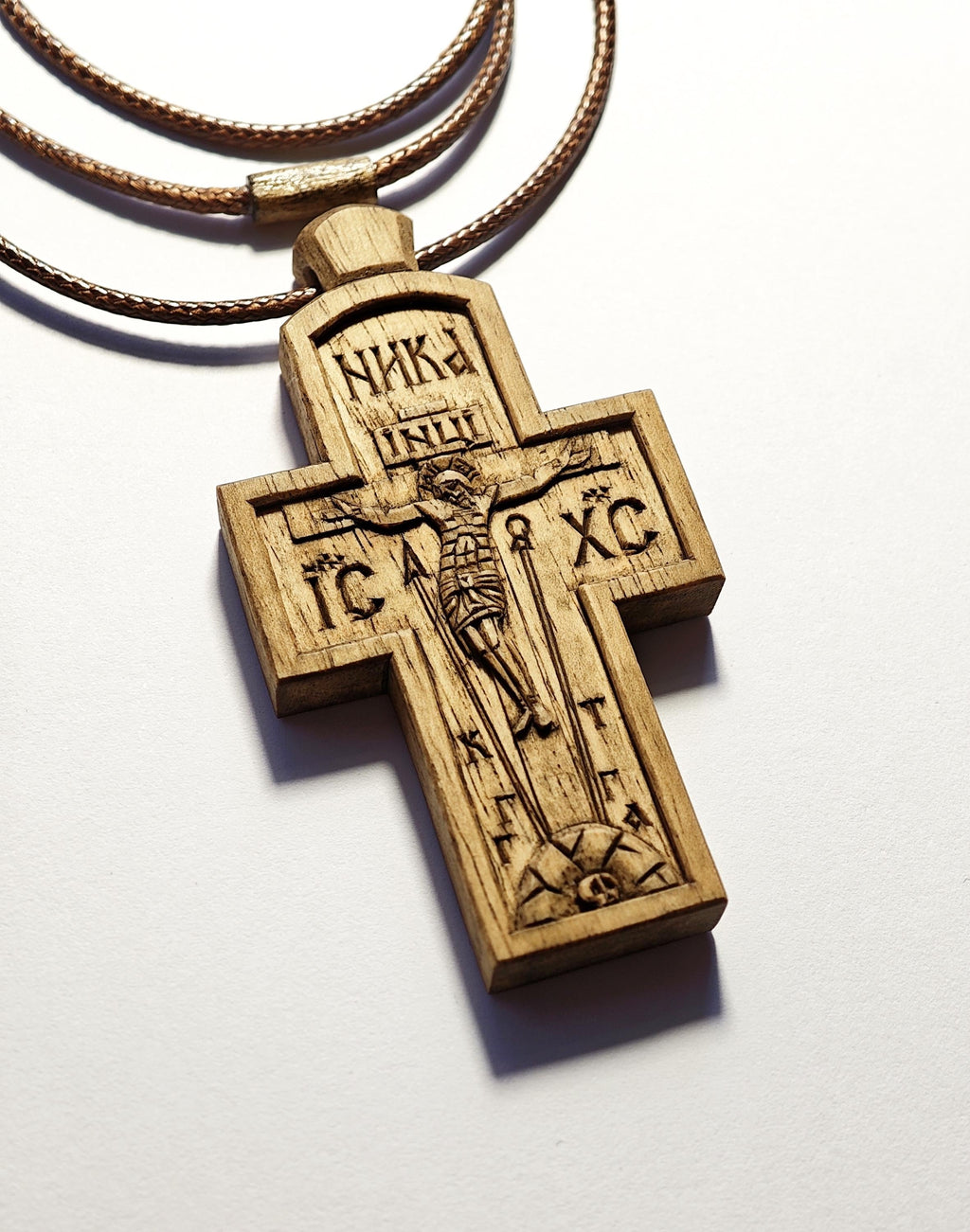 Handmade Christian cross, made in the Byzantine style