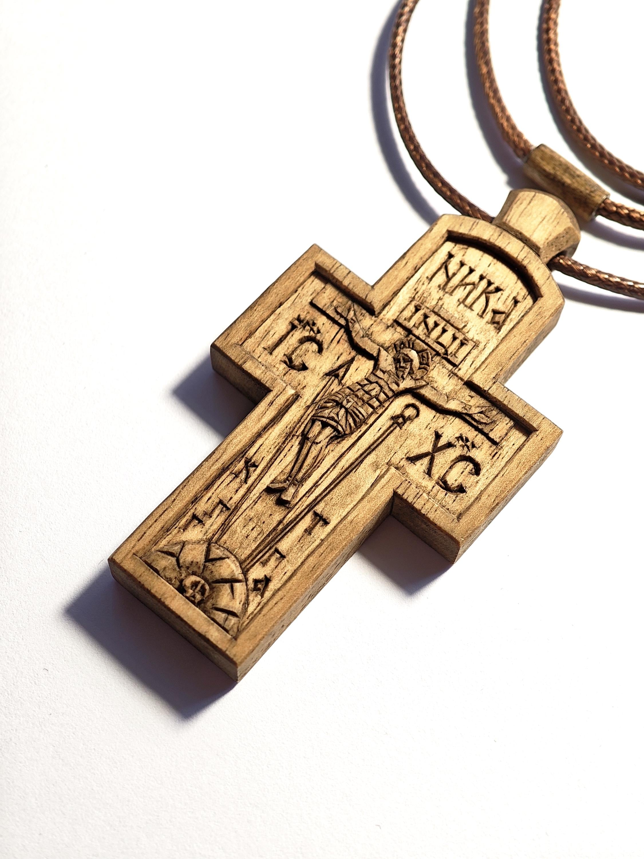 Handmade Christian cross, made in the Byzantine style
