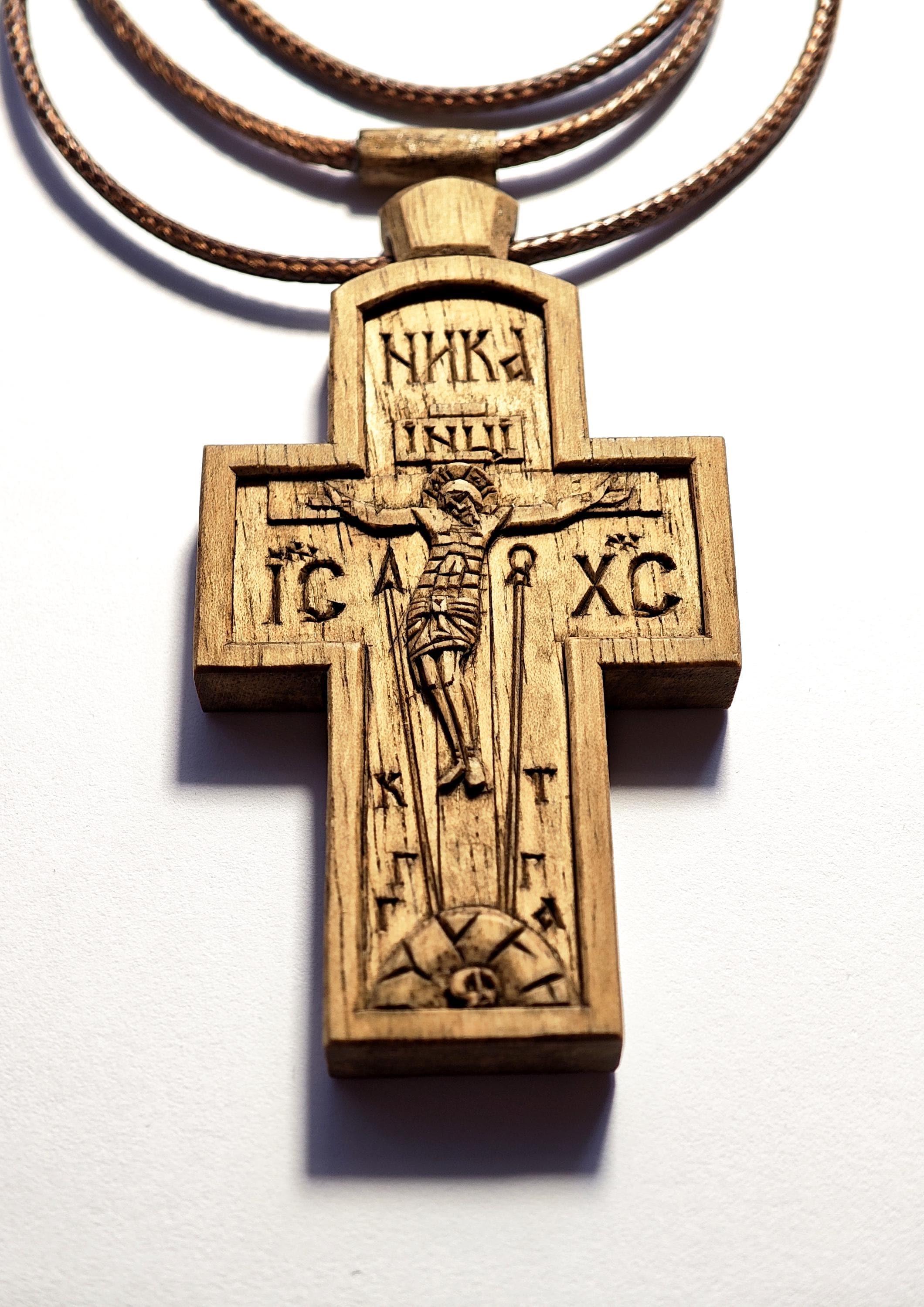 Handmade Christian cross, made in the Byzantine style