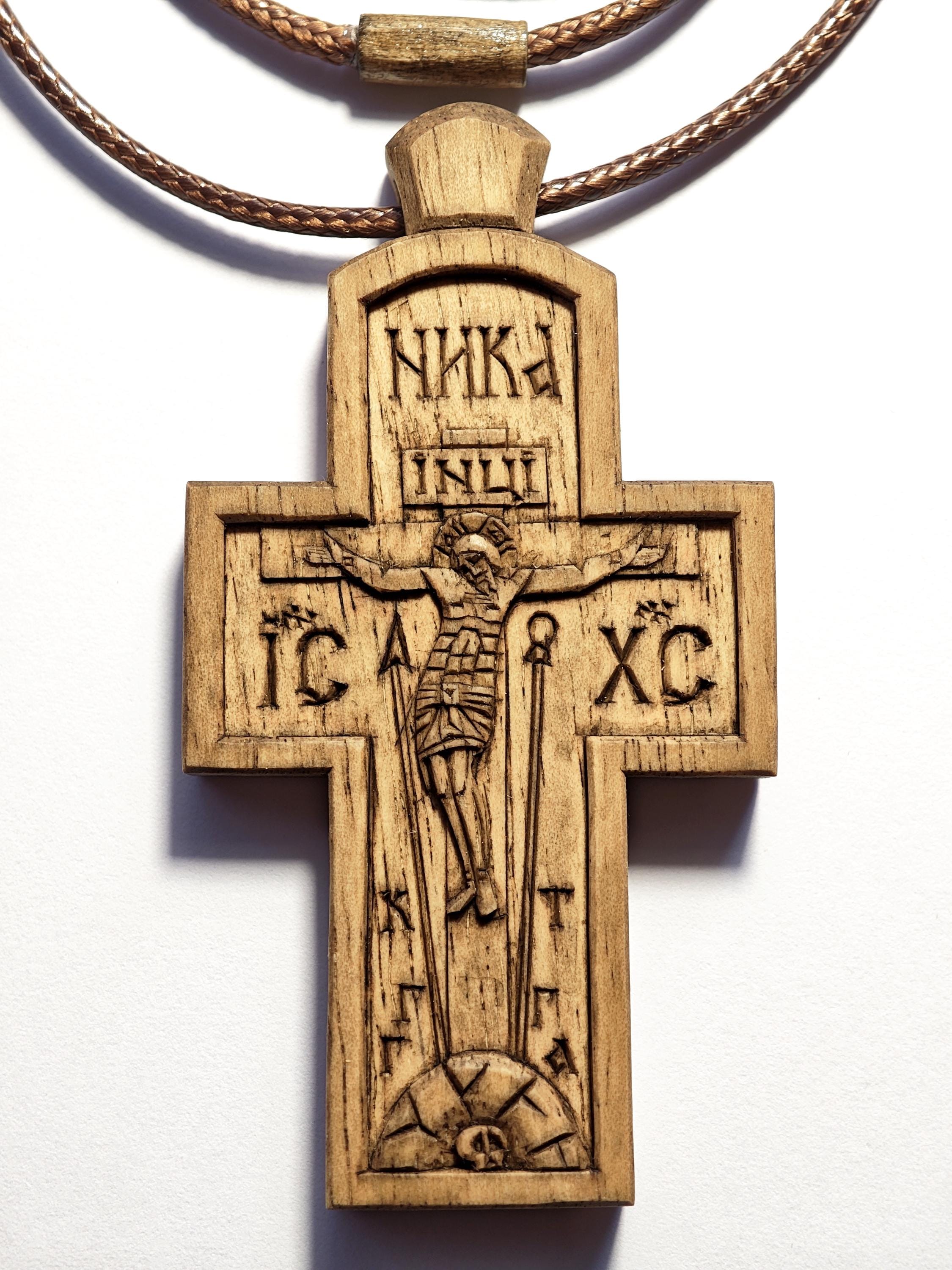 Handmade Christian cross, made in the Byzantine style