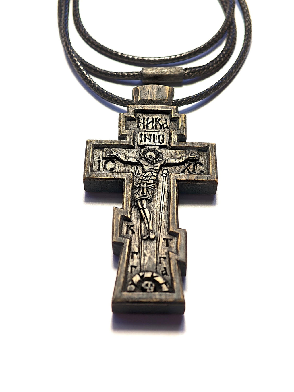 Handcrafted Walnut Wood Christian Cross, Religious Gift
