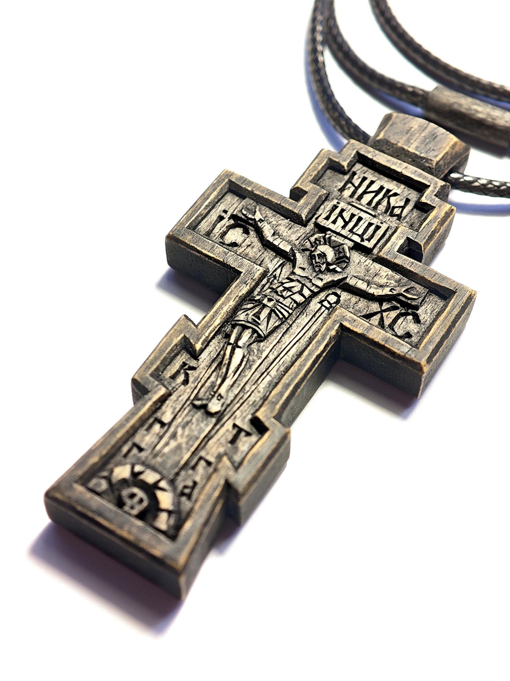 Handcrafted Walnut Wood Christian Cross, Religious Gift