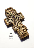 Christian pectoral cross – Walnut Prayer Cross, 6.8 cm, religious decor
